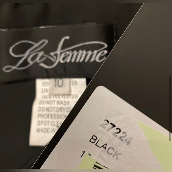 La Femme 27224 Black Off the Shoulder Evening Gown Size 10 New - Picture 6 of 6